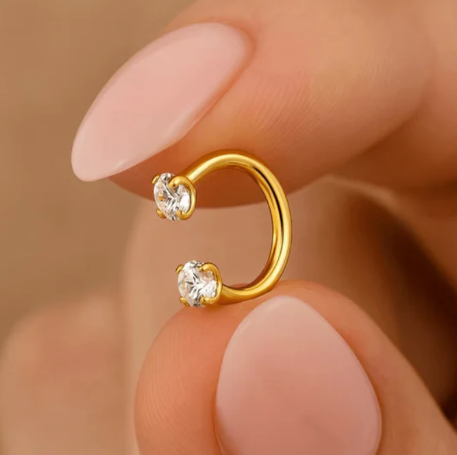 Dual Pearl Nose Ring